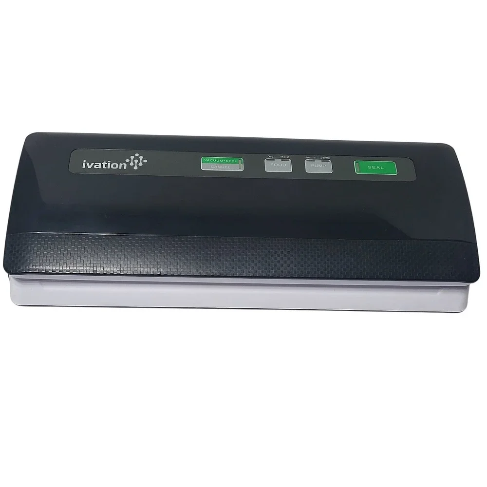 Ivation Vacuum Sealer Machine Black‎ White Food Saver IVVSP180B 120W ETL Listed
